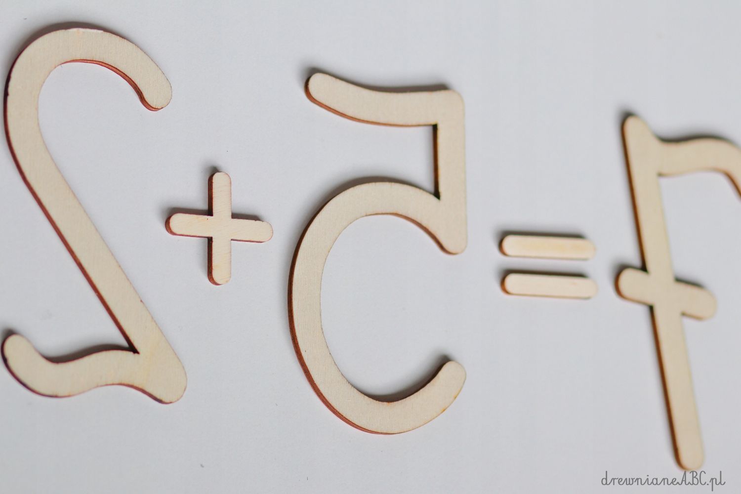 Ruchome cyfry - drewniane malowane - pomoc Montessori