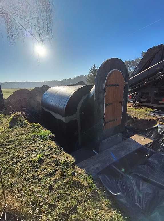 Betonowa piwniczka ogrodowa bunkier ziemianka spiżarka piwnica schron