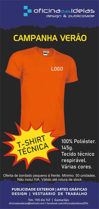 T-Shirt técnica tecido respirável