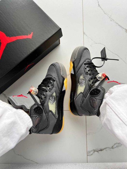 Кроссовки Nike Air Jordan 5 Retro Off-White Muslin 36-45 Хит Осени!