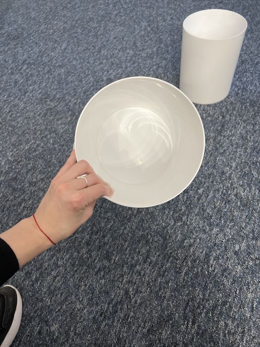 Bialy kosz na smiecie kosmetyczny 5l