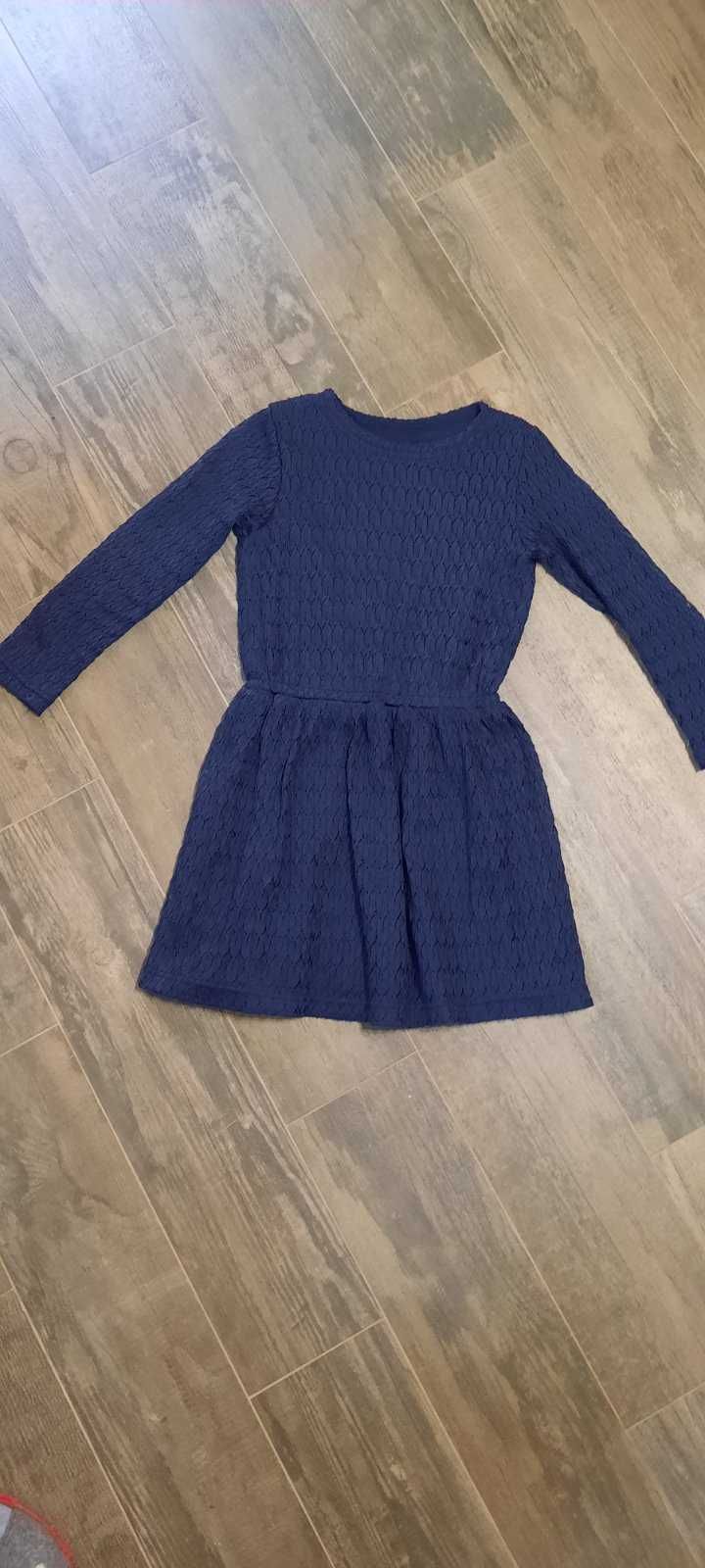 Сукня для дівчинки синього кольору 128 зріст