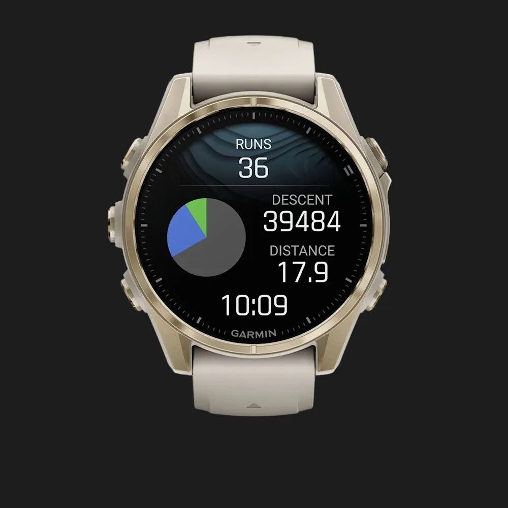 Смарт-годинник Garmin Fenix 8 43mm AMOLED Sapphire Soft Gold