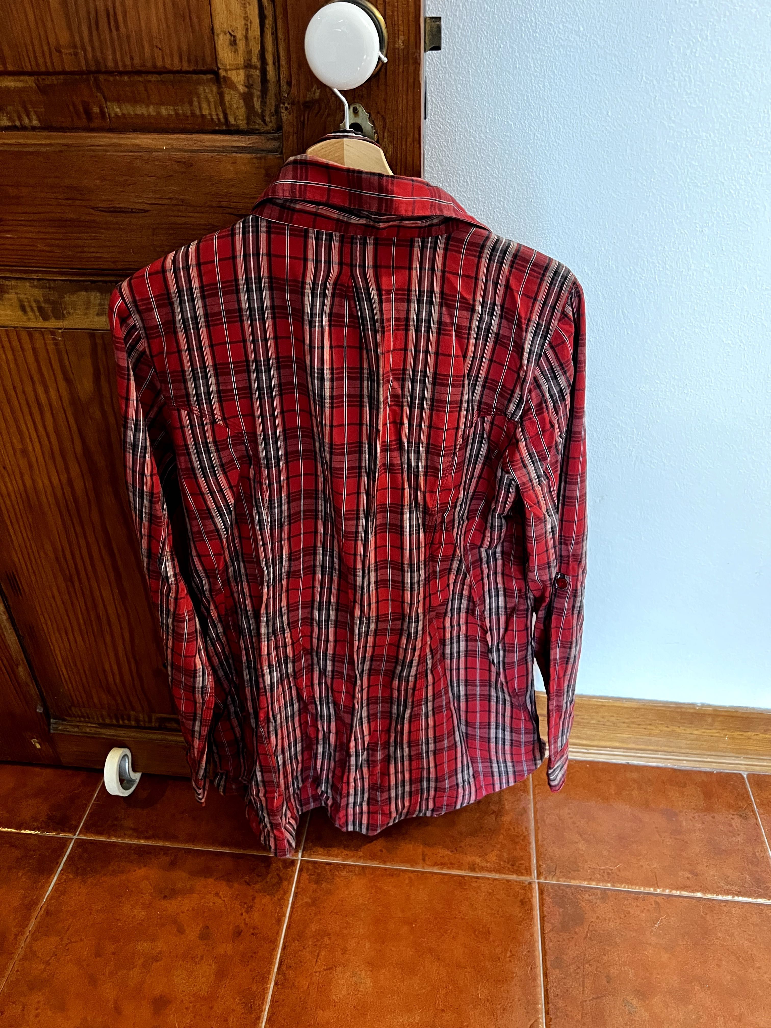 Camisa xadrez vermelho Sora, XL