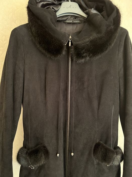 Amato Upstar. Замшева утеплена куртка з норкою. Max mara, scervino