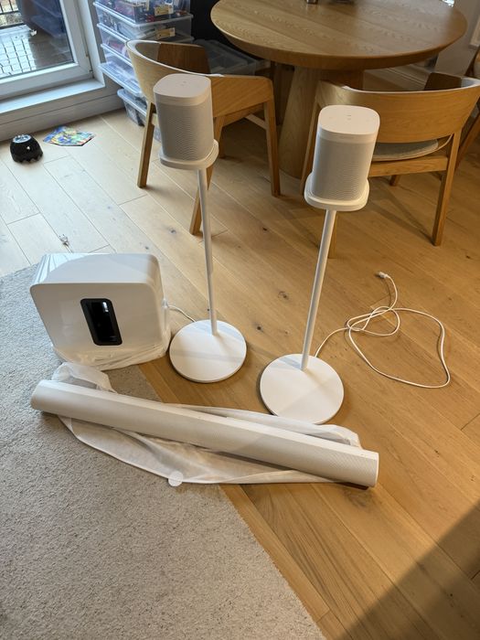Sonos zestaw SUB, ARC, 2xONE SL (gen.3)+ oryginalne standy podlogowe