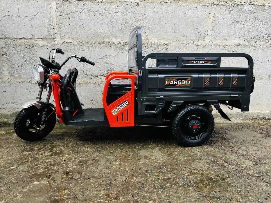 Грузовой трехколесный электро скутер Crosser Cargo 10 800 W/32Ah TR5