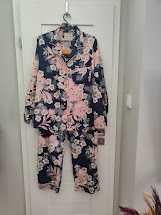 pidżama dwuczęściowa z kwiatowym wzorem L  Made With Love