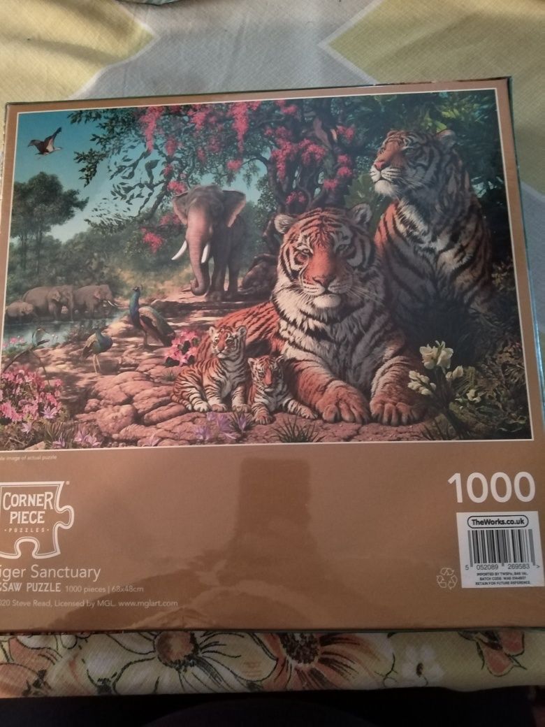 Puzzle 1000 elementów tygrysy