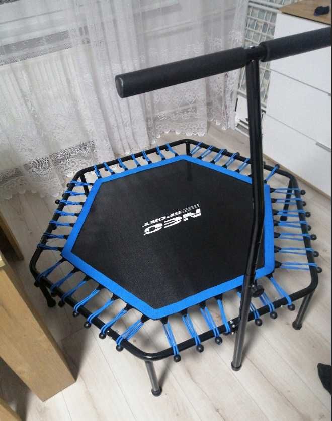 TRAMPOLINA FITNESS z uchwytem trampolina do domu do ćwiczeń