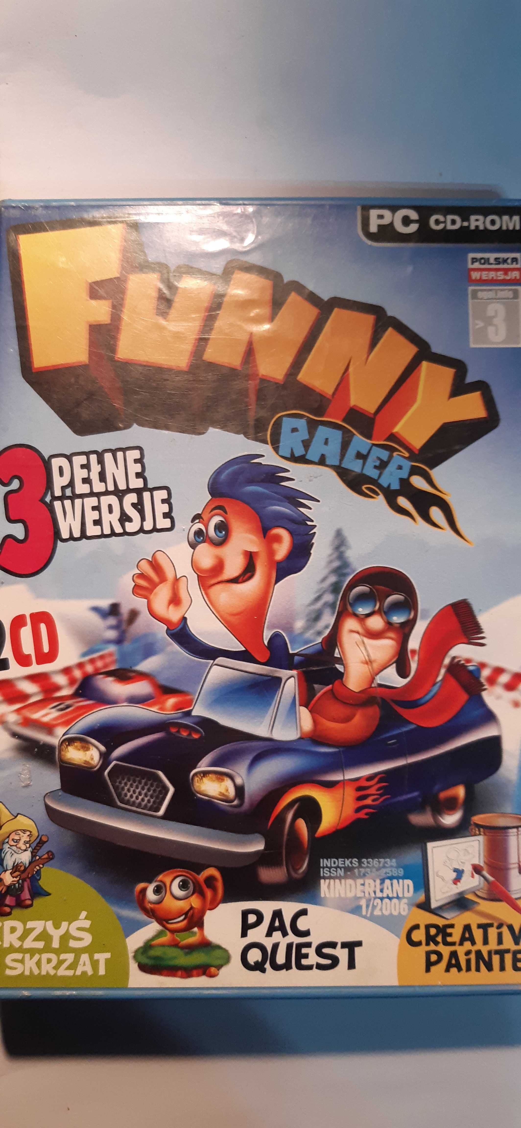 Funny racer. Krzys i skrzat. Pac Quest... PC qretro pc