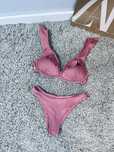 Bikini damskie rozowy stroj kapielowy push up rozm S