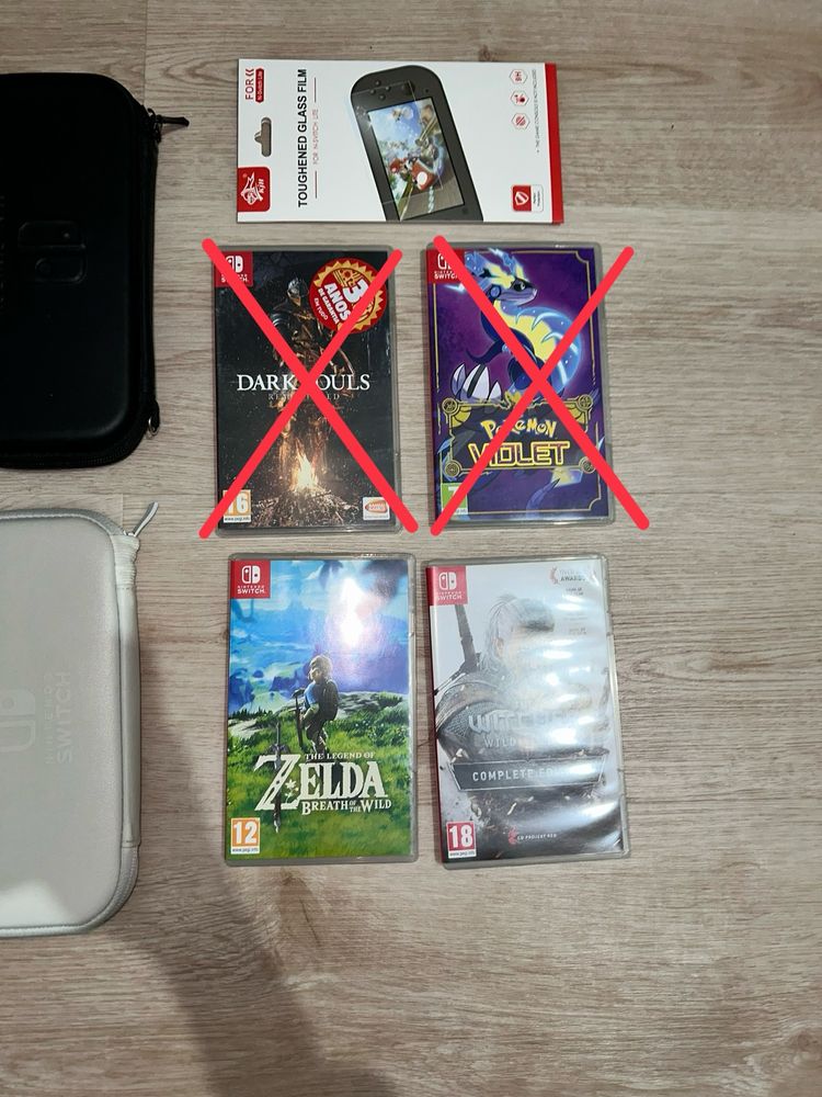 Switch Lite Cinza com 4 jogos
