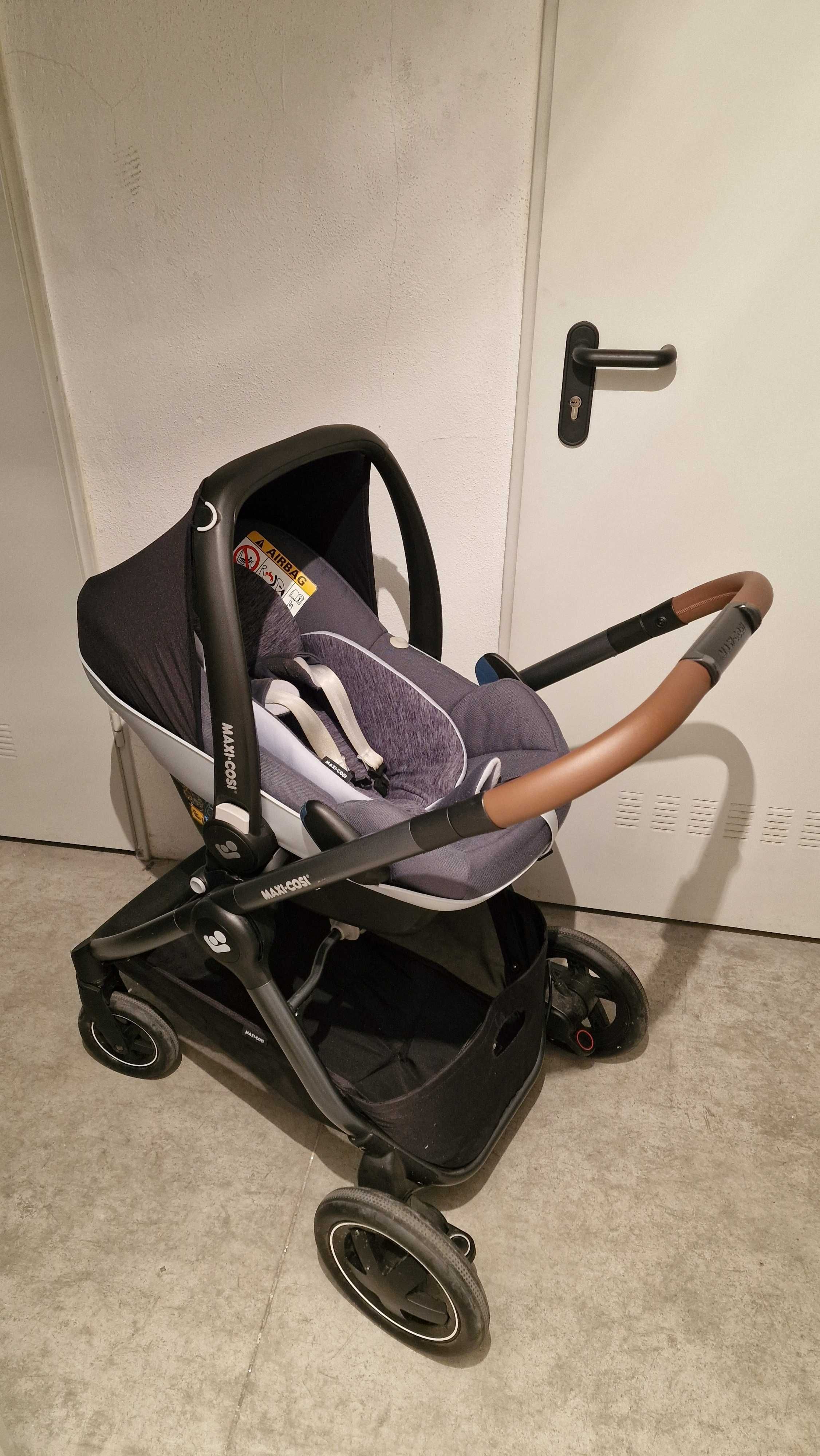 Conjunto Maxi Cosi - Carrinho + Ovo + Base Isofix