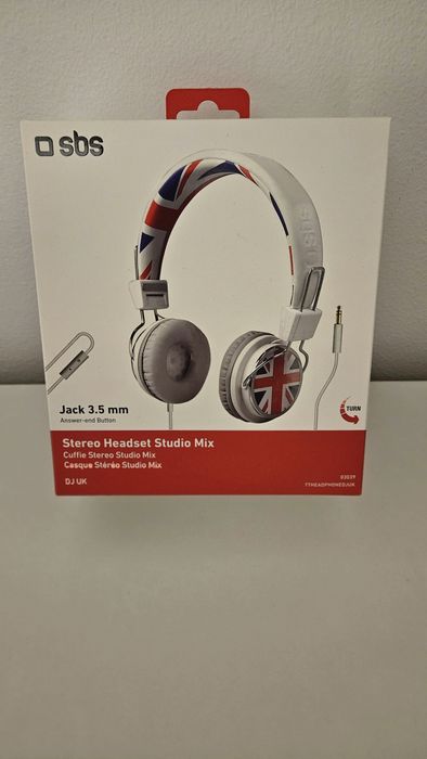 Słuchawki nauszne marki SBS Stereo Headset Studio Mix