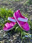 Оригінал Crocs Bayaband Sandal Candy/Pink Kids дитячі крокси сандалі