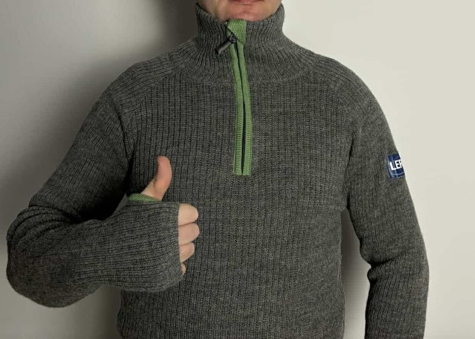 Bekken&Strøm nowy trekkingowy golf sweter męski L 100%wełna 
100%weł