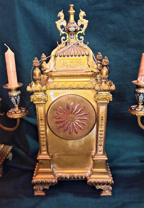 Garniture Cloisonné Francês XIX