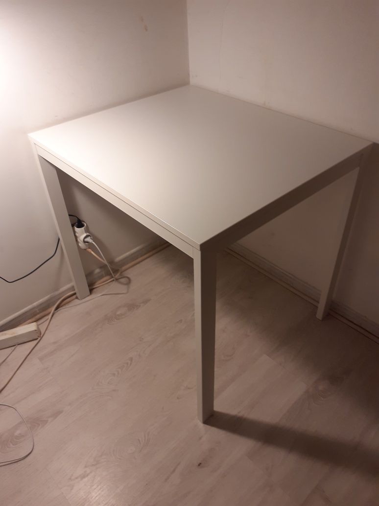 Mesa extensível, branco, 80/120x70 cm