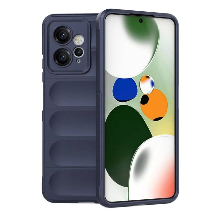 Etui do Xiaomi Redmi Note 12 4G Silky Shield Gumowa Obudowa Granatowy