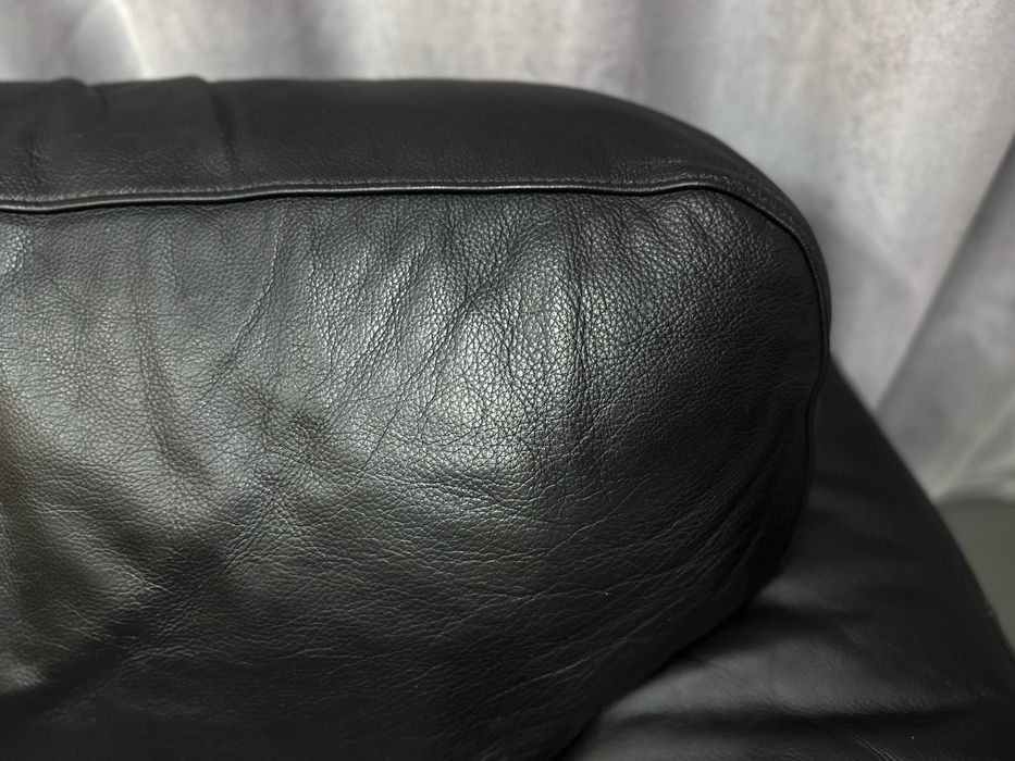 Чорний шкіряний диван-трійка/трьохмісний/шкіряні дивани/меблі з Європи