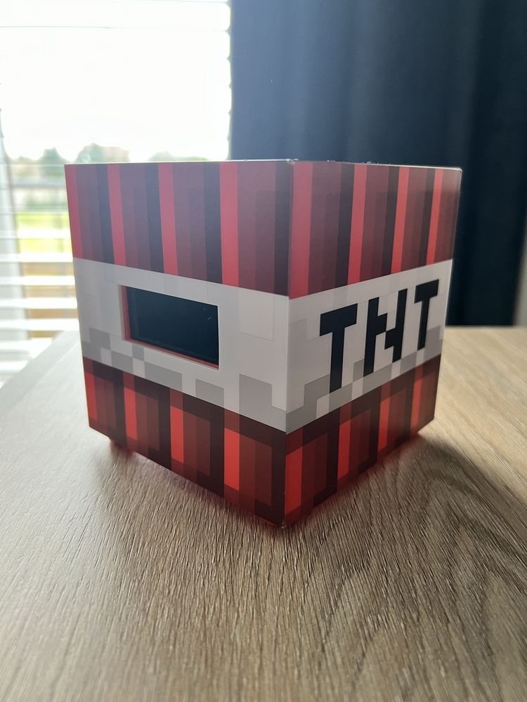 Budzik elektroniczny lampka 2w1 minecraft TNT