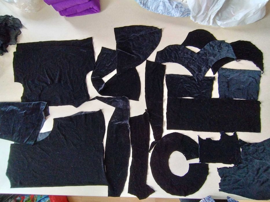 Бархатная ткань черная Оксамит чорний