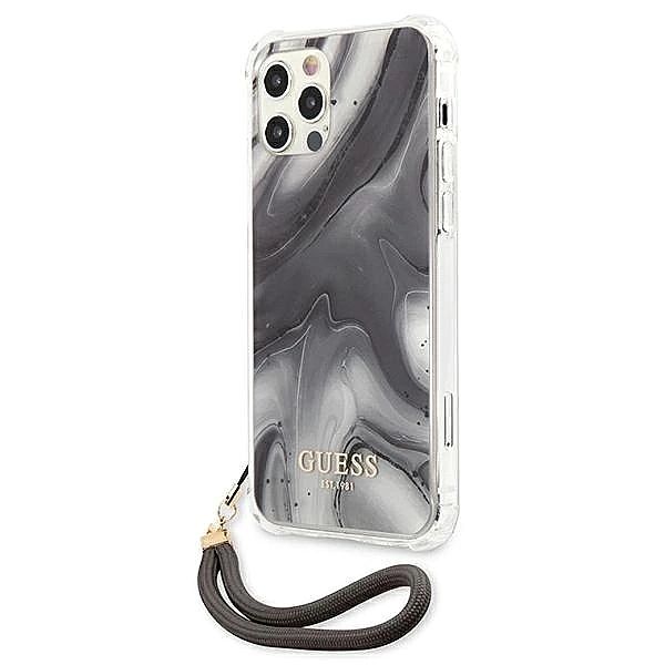 Etui Guess Marble Collection na iPhone 12 / iPhone 12 Pro - szare