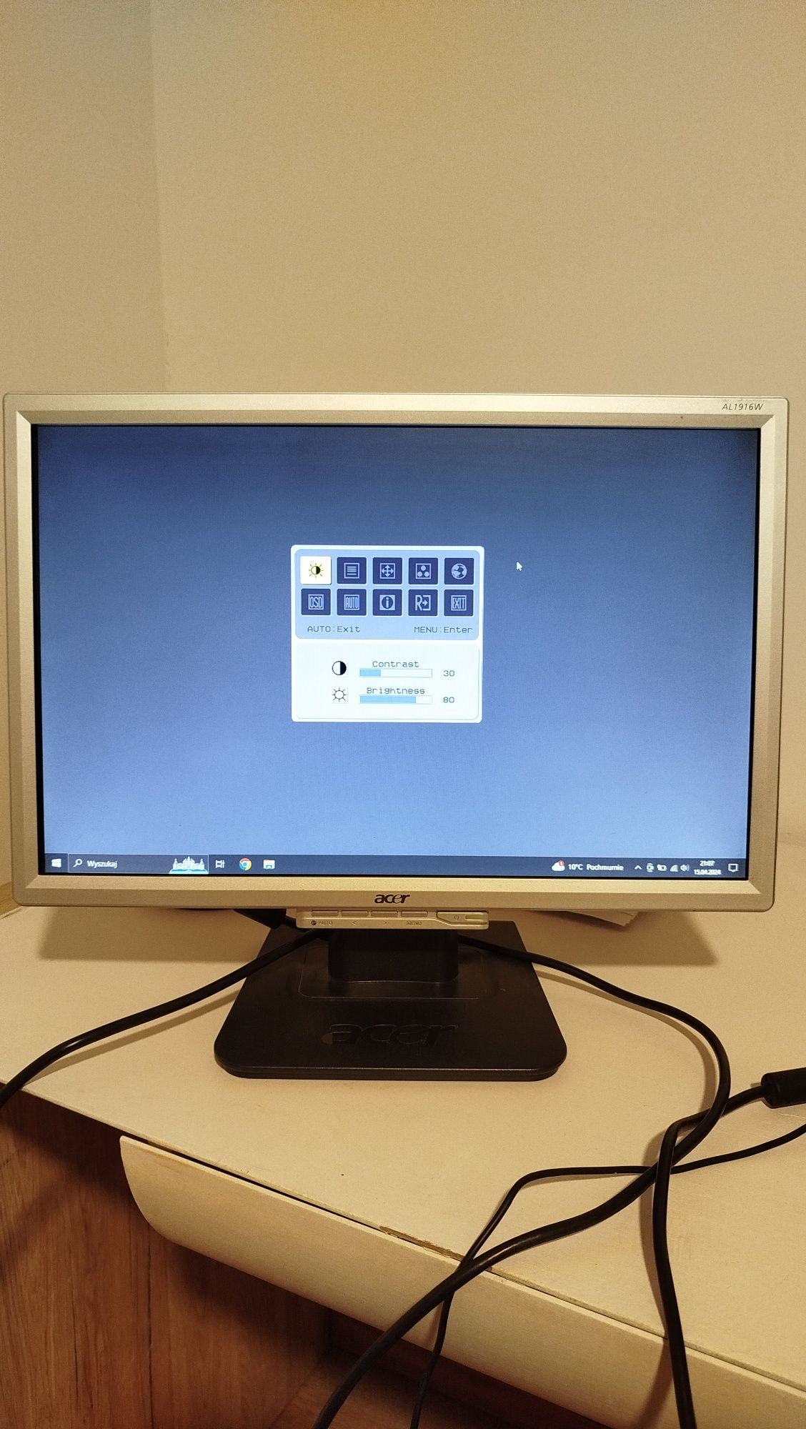 Monitor LCD ACER AL1916W A 19 cali