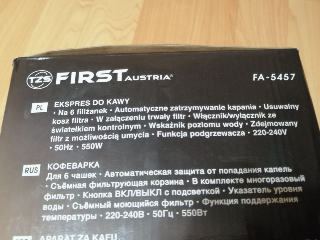Ekspres do kawy First model FA-5457 Nowy