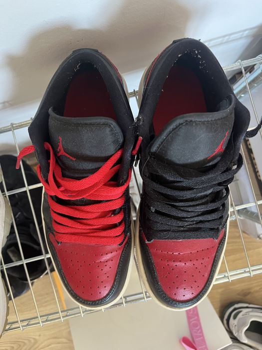 air jordan 1 low preto e vermelho