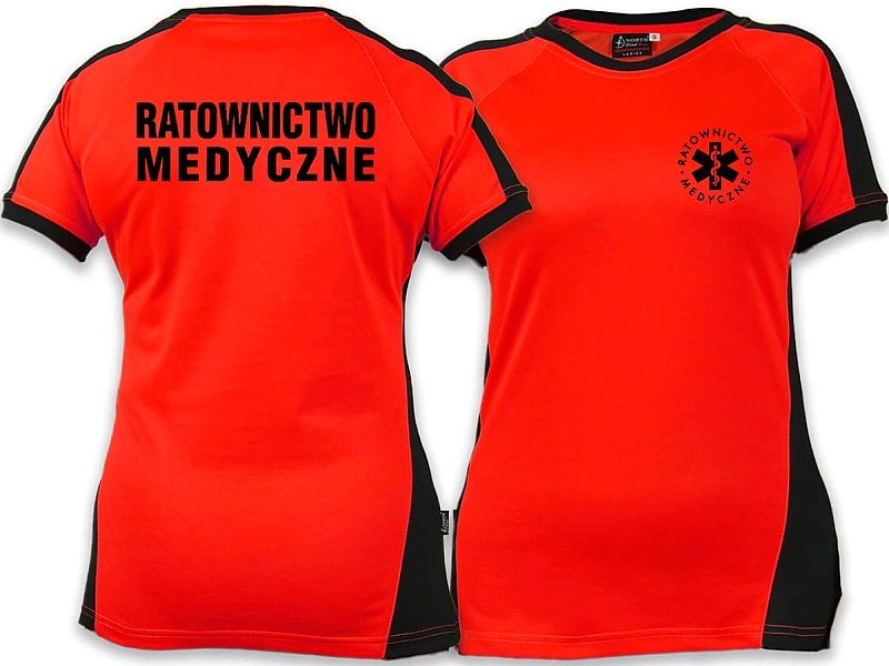 Koszulka ratownicza FLUO damska FUNKCYJNA (XS)