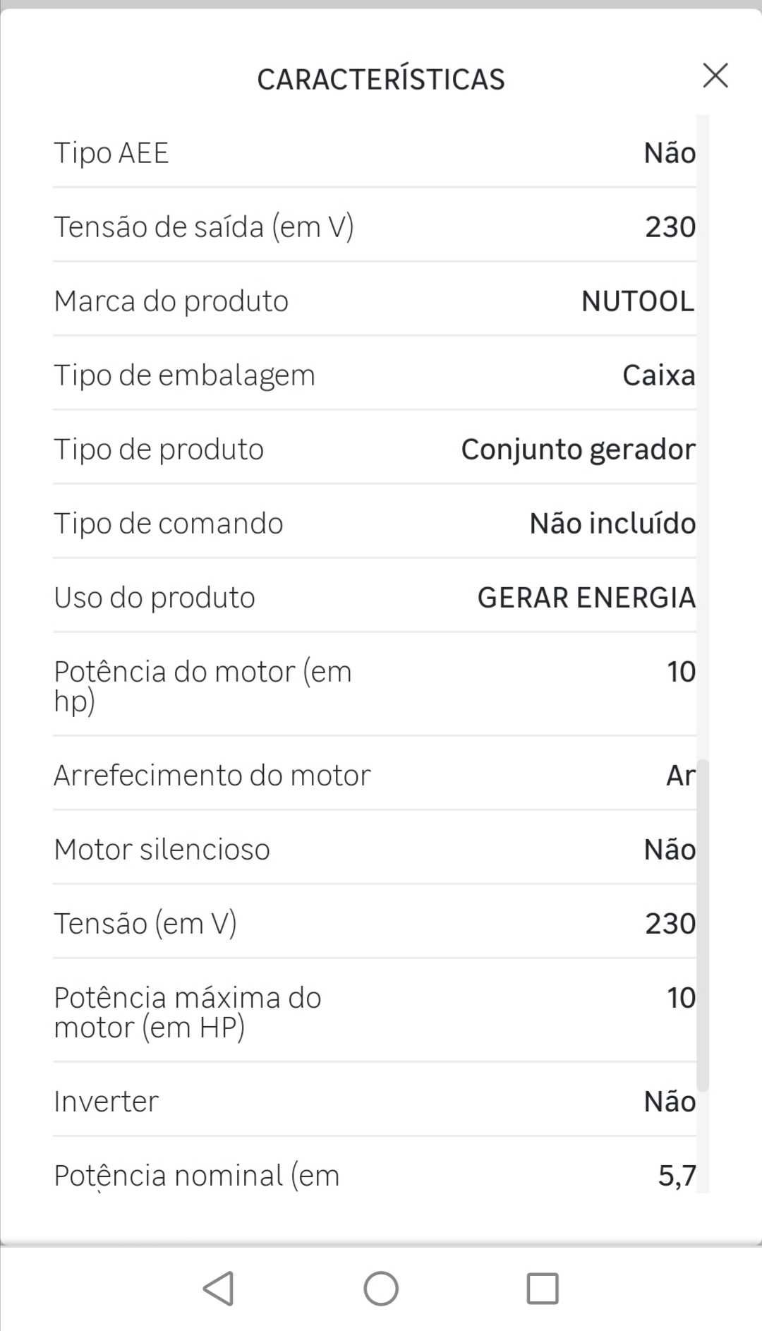 Gerador gasóleo completamente novo