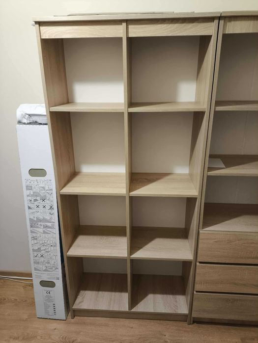 Regały na książki dąb sonoma 60+80 cm