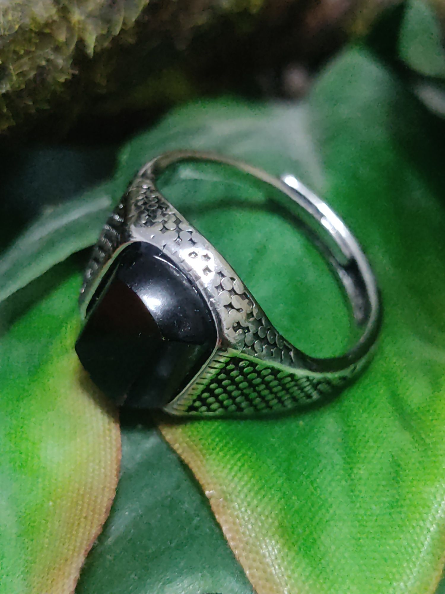Anel Vintage Ágata Preta