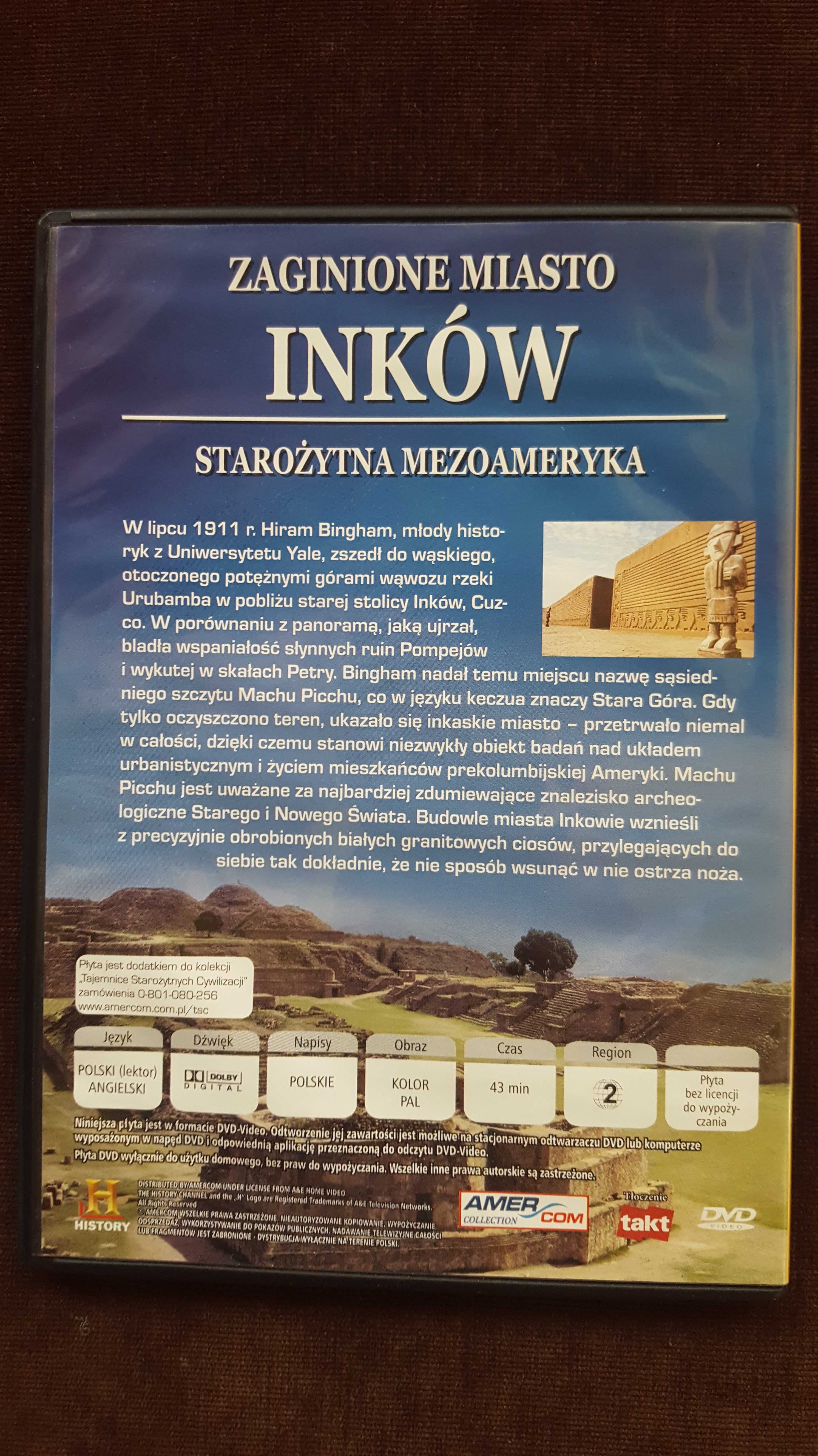 Tajemnice starożytnych cywilizacji   Zaginione miasto Inków  DVD