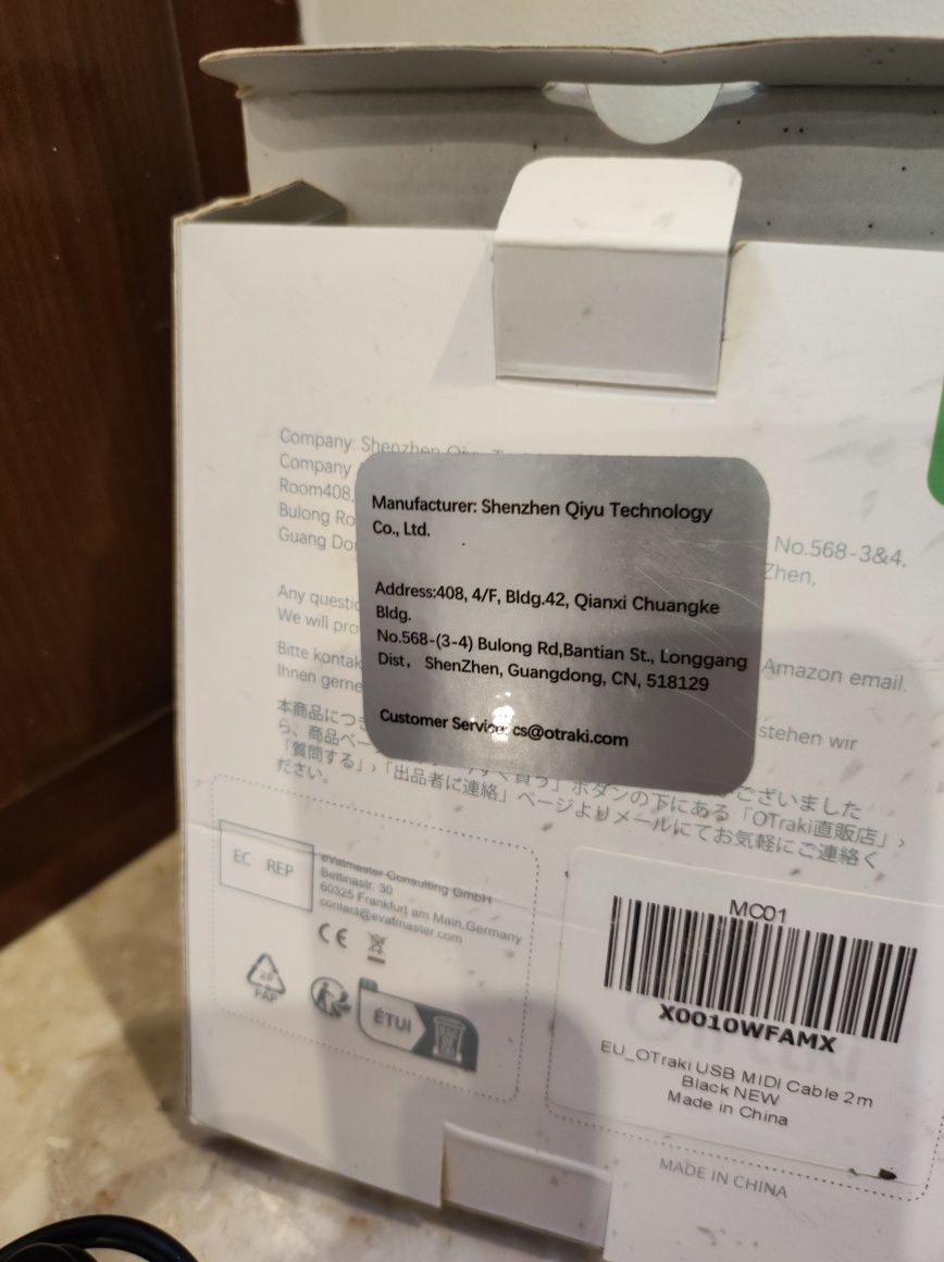 Kabel Midi USB Interface konwerter OTraki
