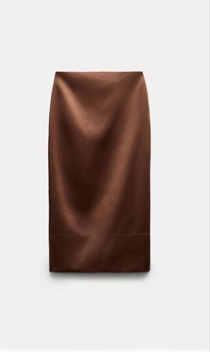 Юбка zara коричневая