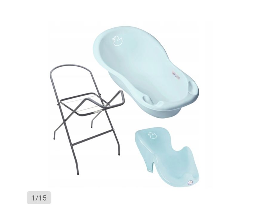 Wanienka ze stelażem, mata antypoślizgowa