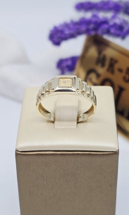 Złoty pierścionek sygnet próba 585 14k