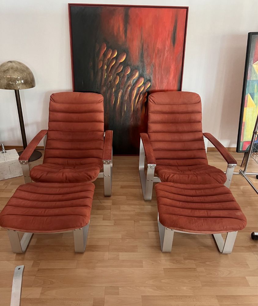 Ilmari Lappaleinen dla Asko. Para foteli Pulkka  mid century