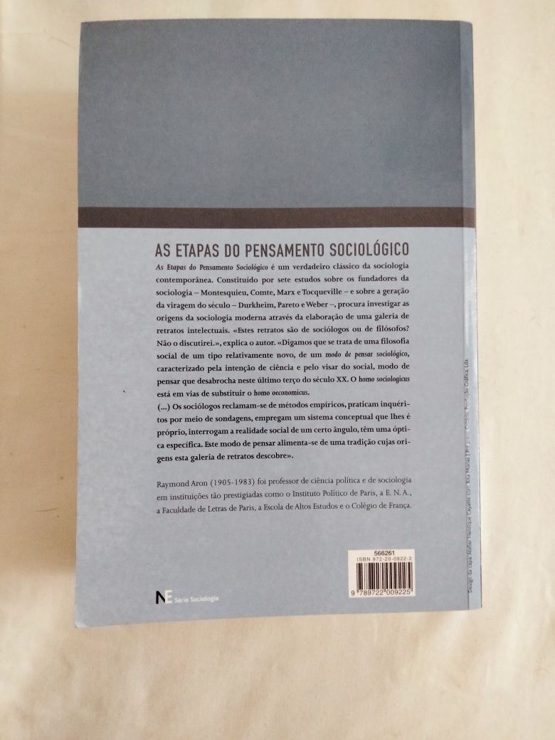 Vendo Livro As Etapas do pensamento sociológico