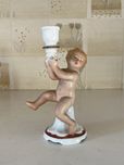Świecznik figurka aniołek z porcelany