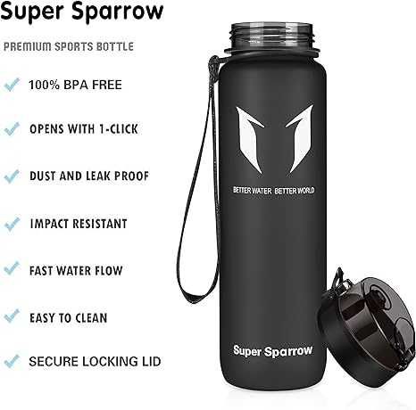 Sportowa butelka na wode Super Sparrow 750ml bez BPA i ekologiczna