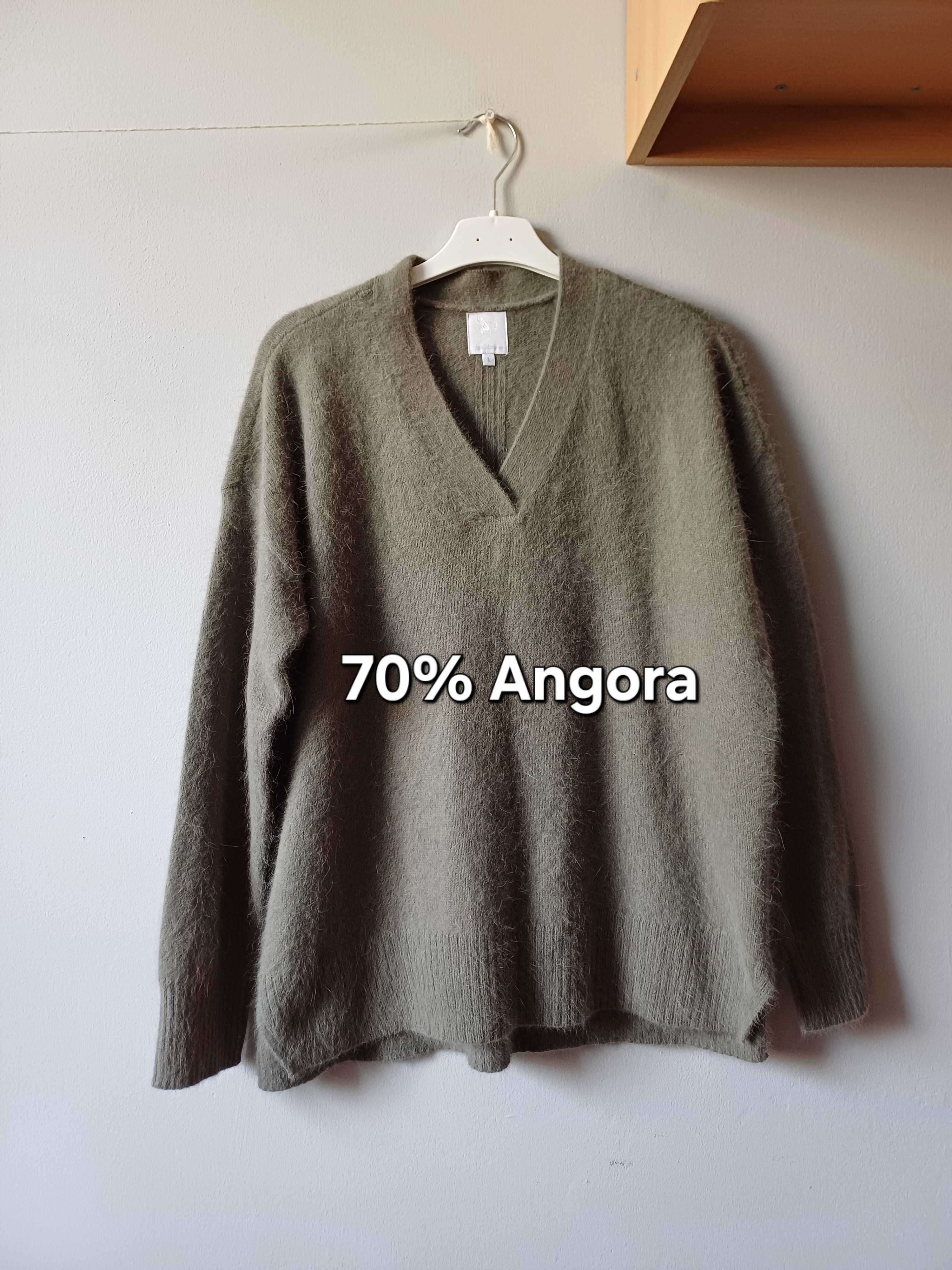 Ane Mone dzianinowy sweter angora rozmiar L