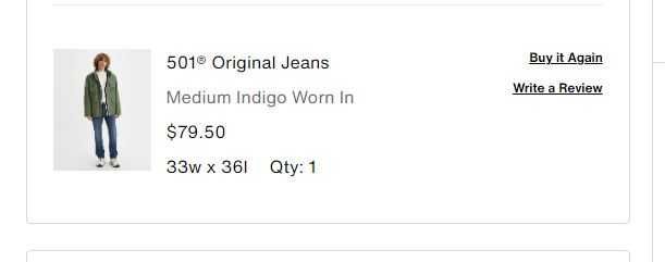 Spodnie Levi's 501® Original Jeans 33W36L Medium Indigo Worn In