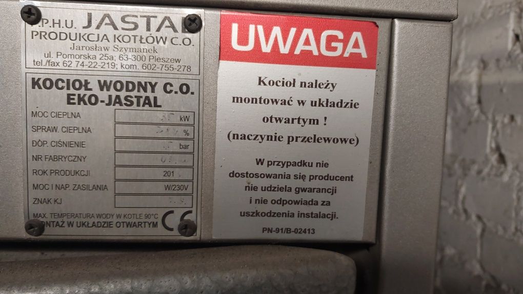 Części do pieca Jastal 35kw
