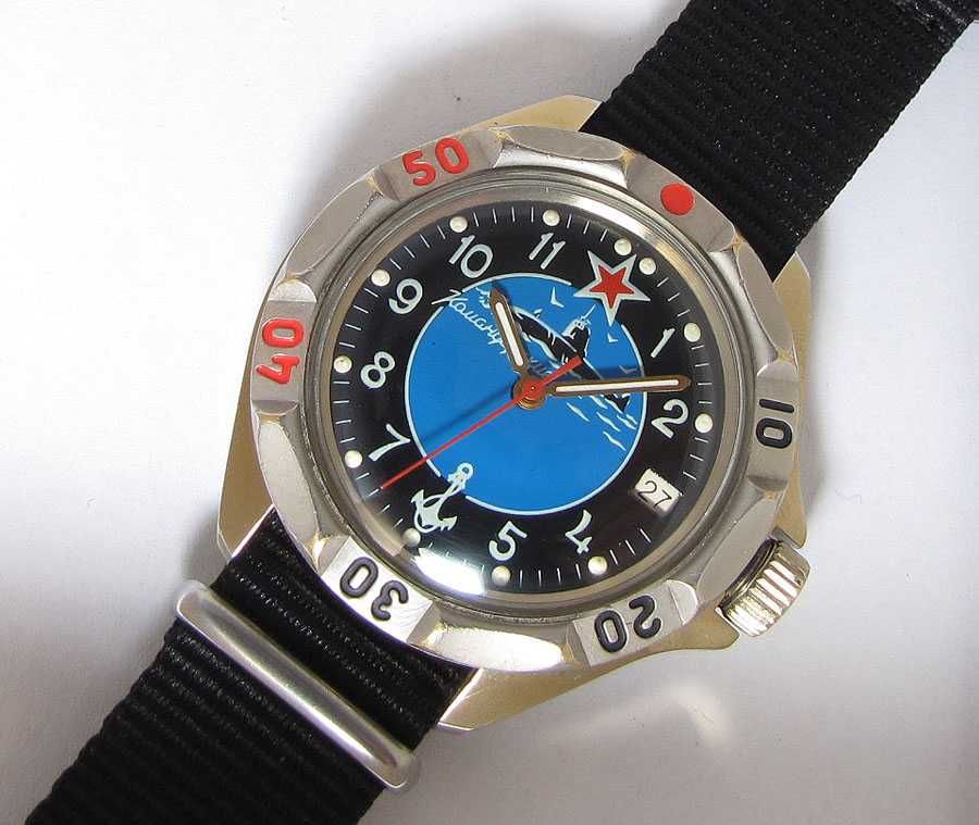 Часы милитари ВОСТОК Командирские Подводная лодка оригинал механика