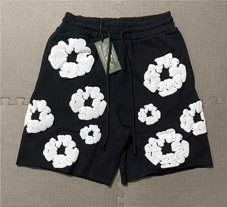 Denim Tears The Cotton Wreath Black Shorts (Szorty)