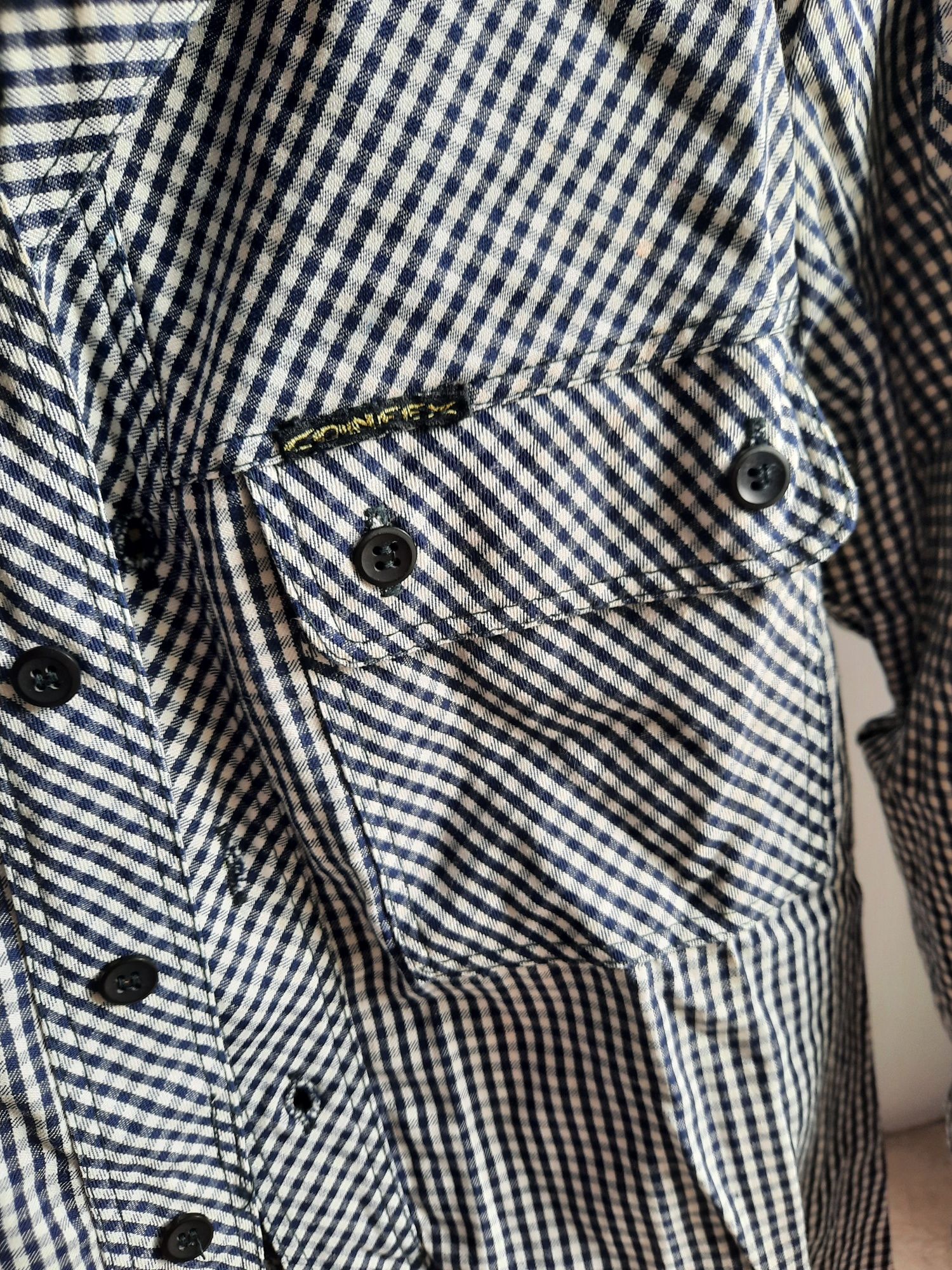 Gruba koszula bluza z długim rękawem w kratkę Confex r. S